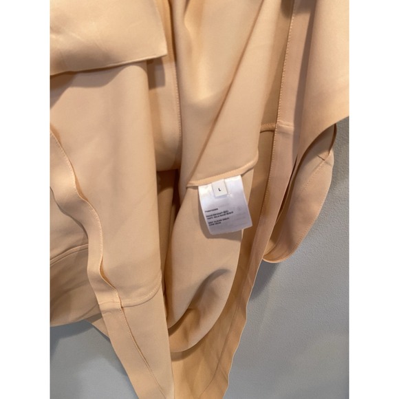 Lafayette 148 New‎ York 100% Silk Shirt Short Sleeve Button Up Pink Size Large - Picture 3 of 5